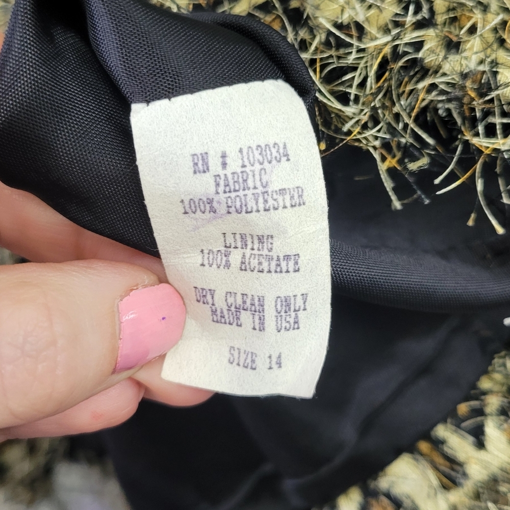 Animal Print Fuzzy/eyelash Fabric Jacket Size 14 - Picture 6 of 6